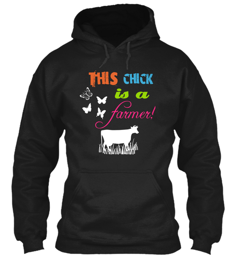 This Chick Is A Farmer! #Prodairy 2016 Black áo T-Shirt Front