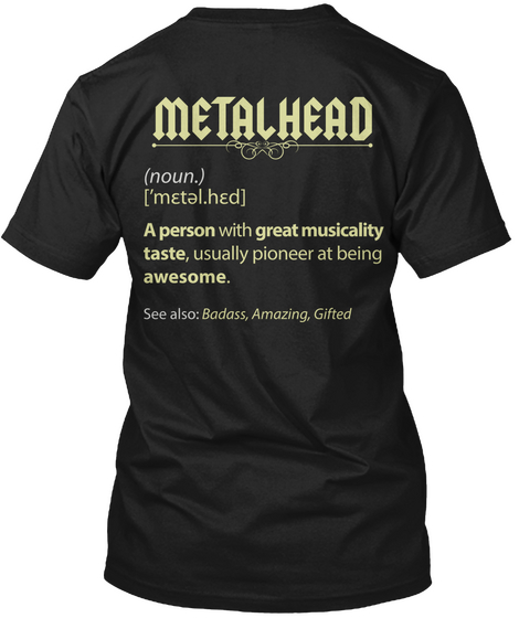 Trust Me, I'm A Metalhead Black T-Shirt Back