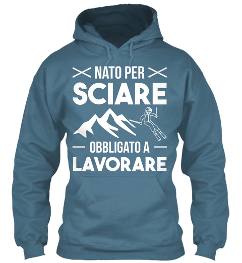 Nato Per Scare   Obbligato A   Lavorare Airforce Blue Camiseta Front
