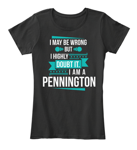 Pennington   Don't Doubt Black Camiseta Front