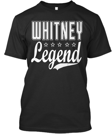 Whitney Legend Black T-Shirt Front