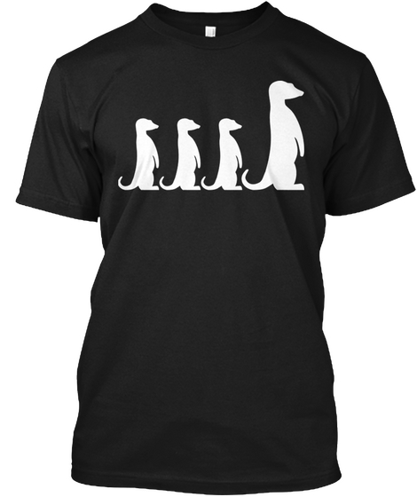 Meerkat Family Black Kaos Front