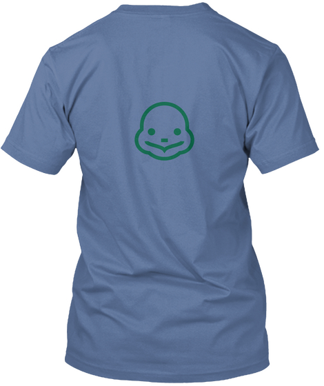 Happy Sea Turtles Denim Blue T-Shirt Back