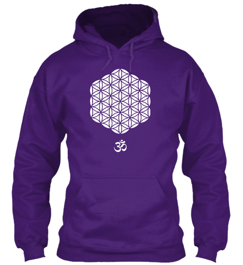 Flower Of Life Hoodie   Limited Edition Purple Camiseta Front