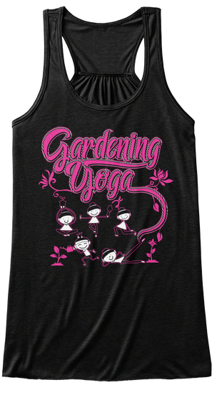 Gardening Yoga Black Camiseta Front
