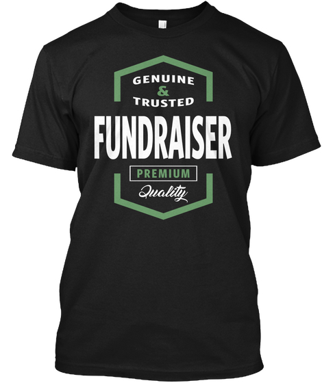 Fundraiser Logo T Shirt Black Kaos Front