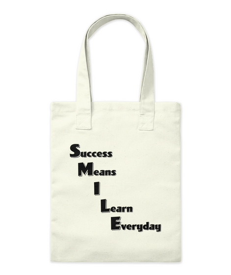 #Smile Tote Bag #3 Natural T-Shirt Front