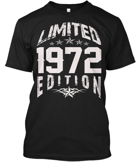 Limited 1972 Edition Black Camiseta Front