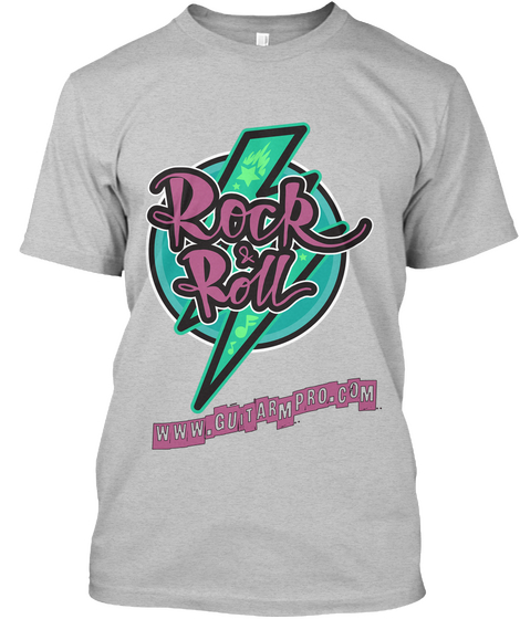 Rock N' Roll T Shirt + Mug Light Heather Grey  T-Shirt Front