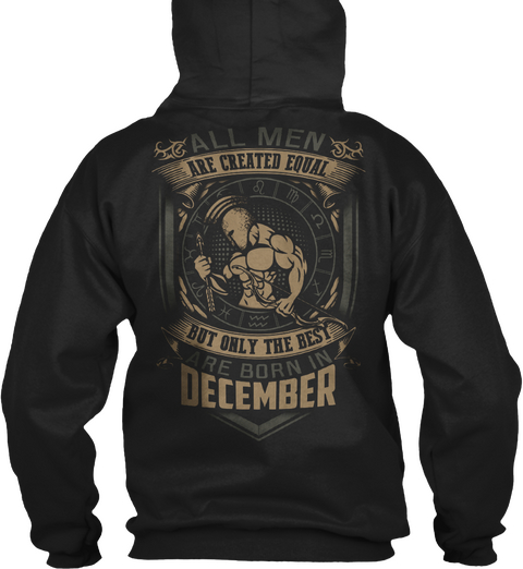 The Best Are Born In December Black áo T-Shirt Back