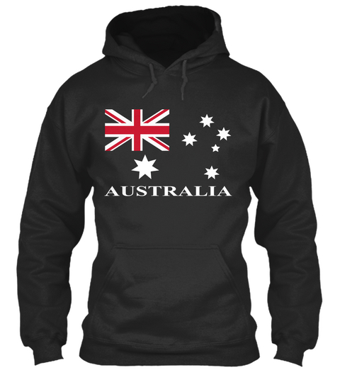 Australia  Jet Black T-Shirt Front
