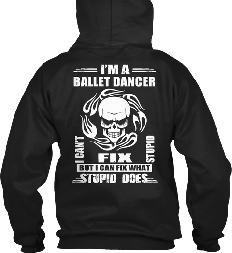 Ballet Dancer Black Camiseta Back
