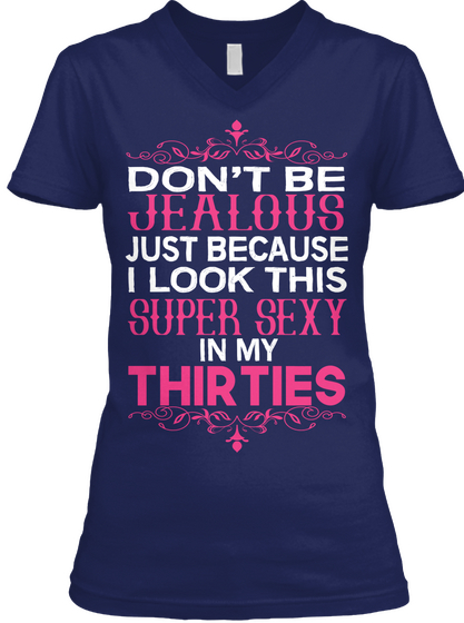 Super Thirties Shirt   Best Seller! Navy T-Shirt Front
