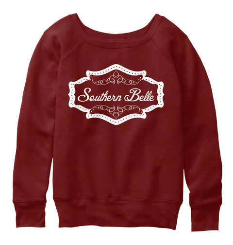 Southern Belle Dark Red Triblend T-Shirt Front