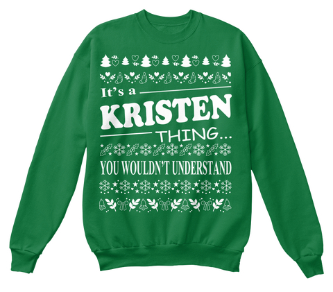 Kristen Thing   Christmas T Shirt Kelly Green  T-Shirt Front