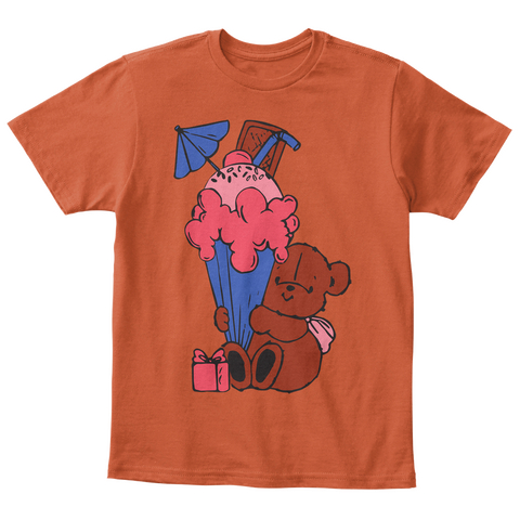 Teddy Bear Kids Campaign Deep Orange  Camiseta Front