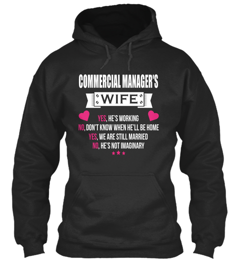 Commercial Manager Jet Black áo T-Shirt Front