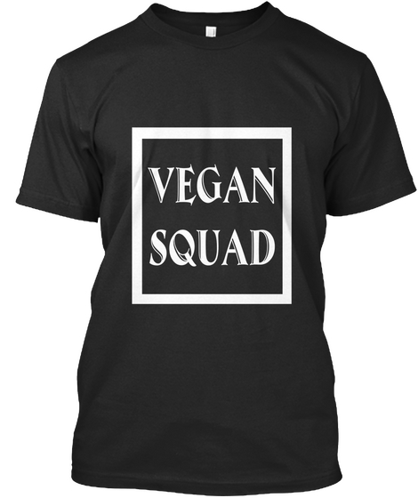 Vegan Squad Black Camiseta Front