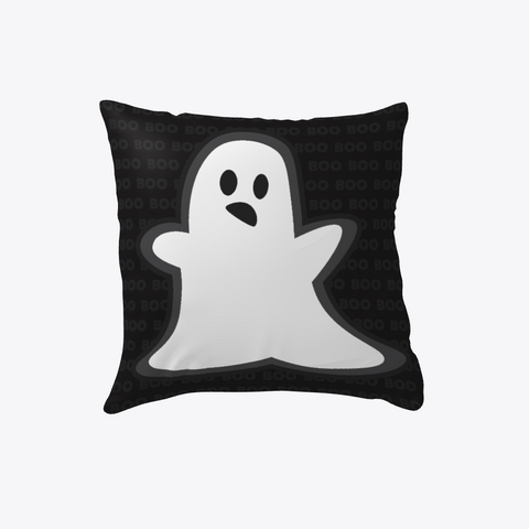 Halloween Throw Pillow Ghost Boo White Kaos Front