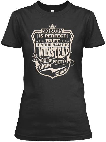 Nobody Perfect Winstead Thing Shirts Black Camiseta Front