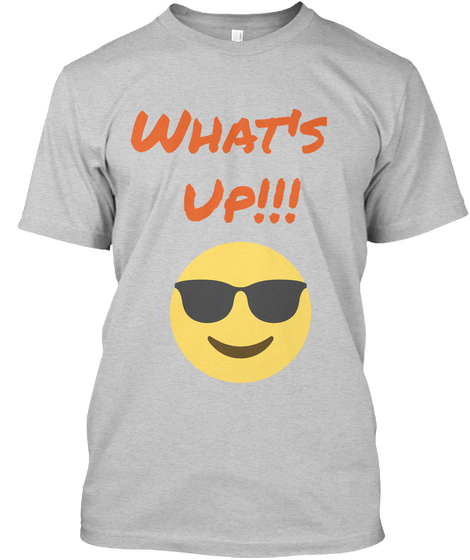 What's Up Light Steel áo T-Shirt Front