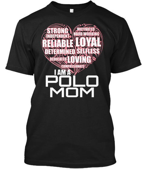 Polo Mom Black Kaos Front