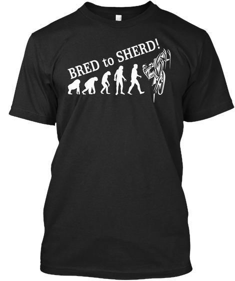 Bred To Shred! Black T-Shirt Front