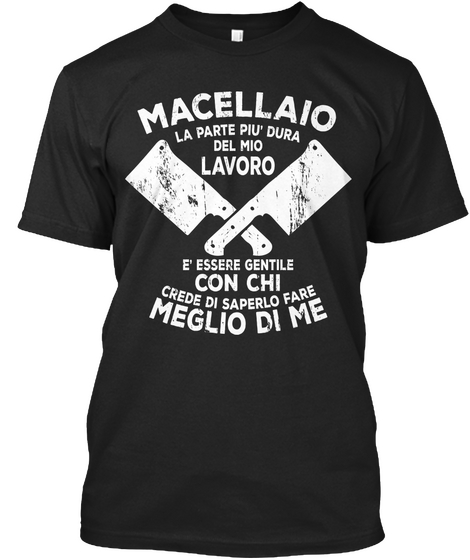 Macellaio Gentile Black Maglietta Front