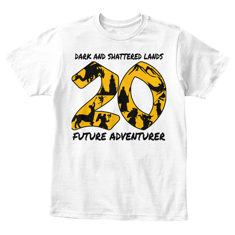 Dark And Shattered Lands 20 Future Adventurer White áo T-Shirt Front
