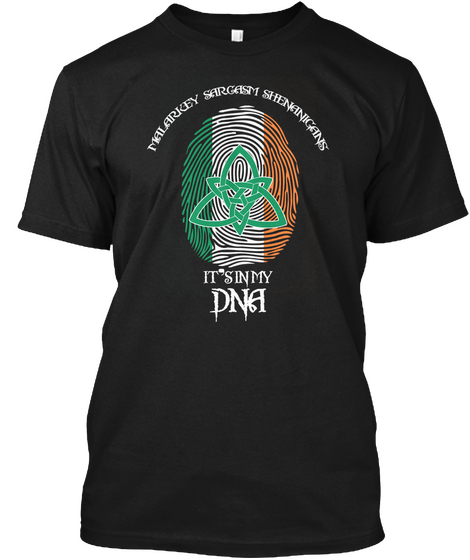 Neil Arkey Sarcastic I Shnkinigceins It's Sinmy Dna Black Camiseta Front