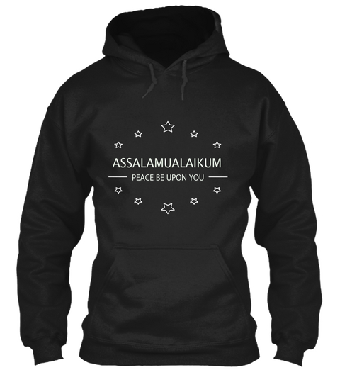 Assalamualaikum2 Black T-Shirt Front