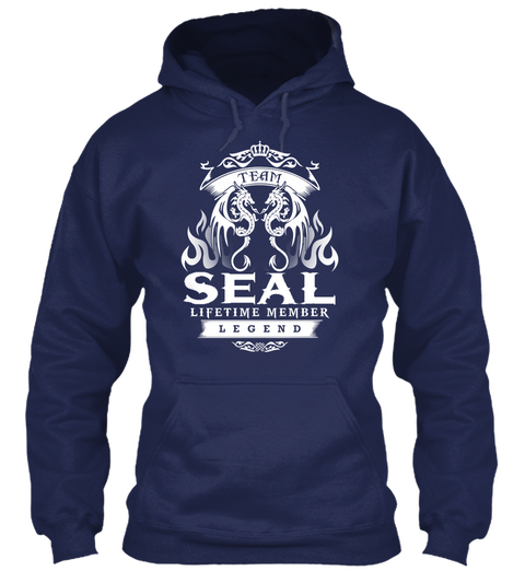 Team Seal Lifetime Member Legend Navy T-Shirt Front