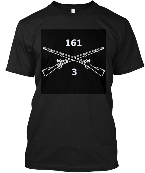 3 161 Inf Apparel Black T-Shirt Front
