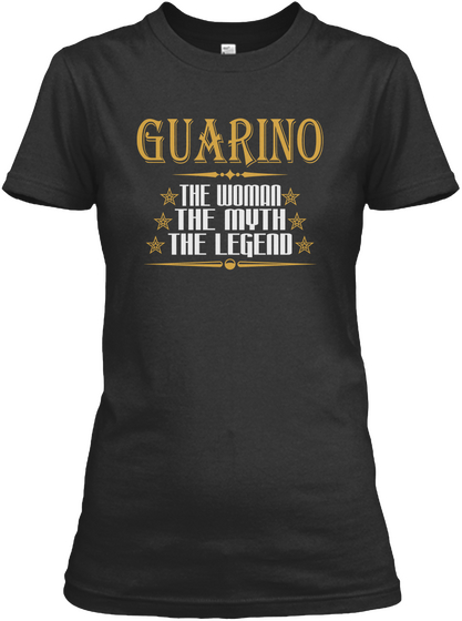 Guarino The Woman The Myth The Legend Black Camiseta Front