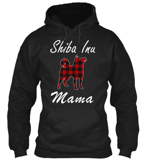 Shiba Inu Dog Mama Plaid T Shirt Best Se Black Maglietta Front