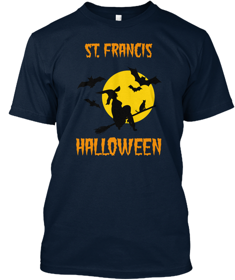 St. Francis Halloween New Navy T-Shirt Front