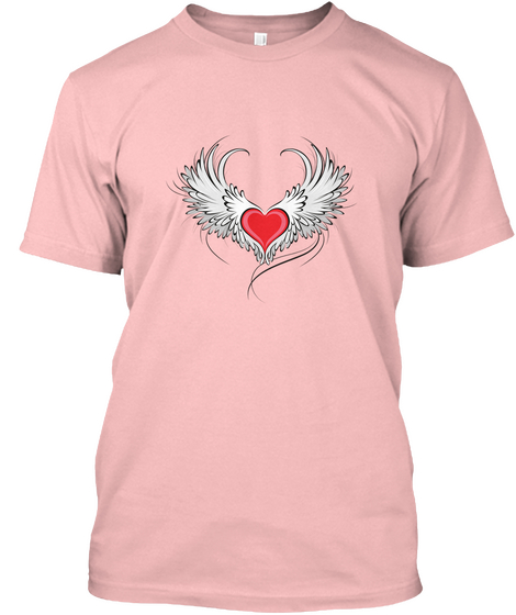 Angel Heart Pale Pink T-Shirt Front