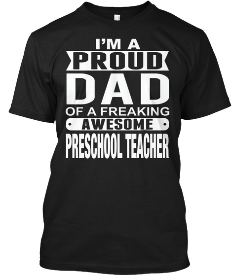 Preschool Teacher Black Kaos Front