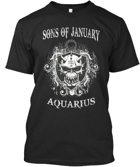 Sons Of January Aquarius Black Camiseta Front