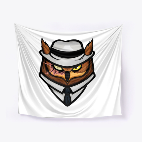 Owl Capone Flag  White Maglietta Front