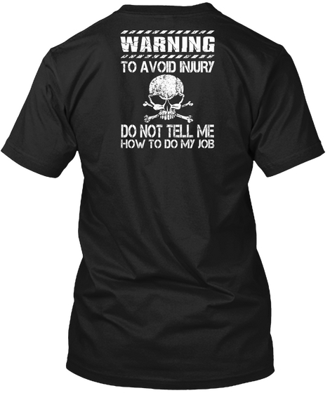 Diesel Fitter Warning Black T-Shirt Back