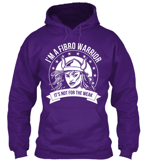 I'm A Fibro Warrior It's Not For The Weak Purple Maglietta Front