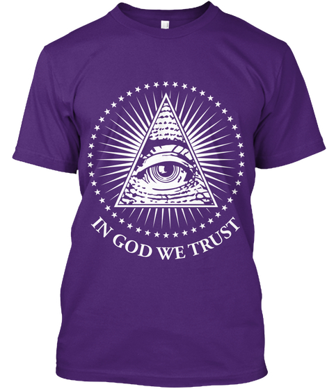 In God We Trust  Purple T-Shirt Front