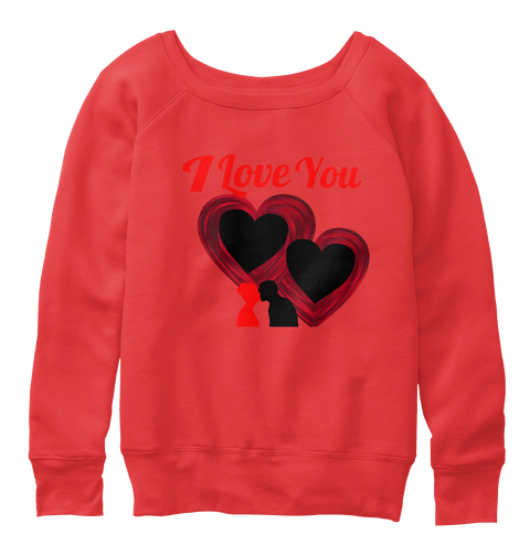 I Love You Red áo T-Shirt Front