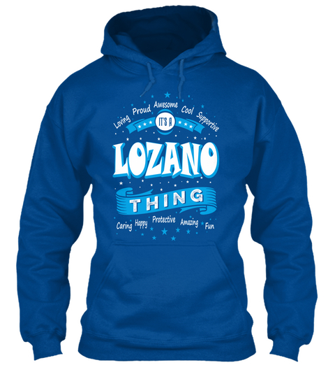 Name Lozano Christmas Weather Royal T-Shirt Front