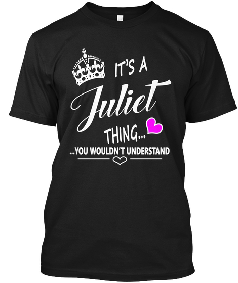 Juliet Black T-Shirt Front