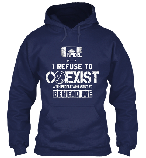 I Refuse To Coexist Navy Camiseta Front