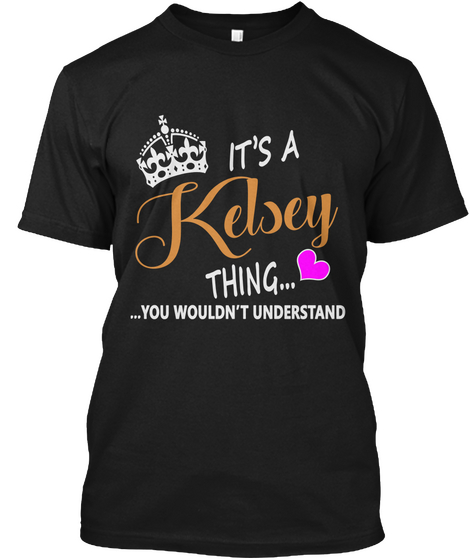 Kelsey Black T-Shirt Front