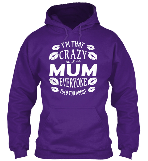 I'm That Crazy In Love Mum Purple Camiseta Front