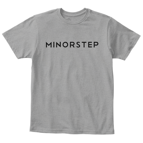 Minorstep Light Heather Grey  T-Shirt Front